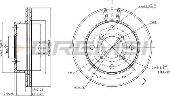 Bremsi CD6623V - Bremžu diski www.autospares.lv