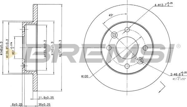 Bremsi CD6055S - Bremžu diski autospares.lv