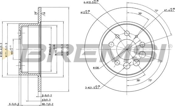 Bremsi CD6080S - Bremžu diski autospares.lv