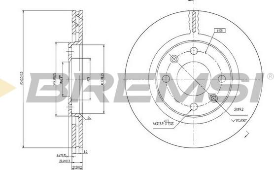 Bremsi CD6192V - Тормозной диск www.autospares.lv