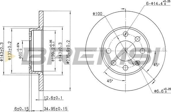 Bremsi CD6116S - Bremžu diski autospares.lv