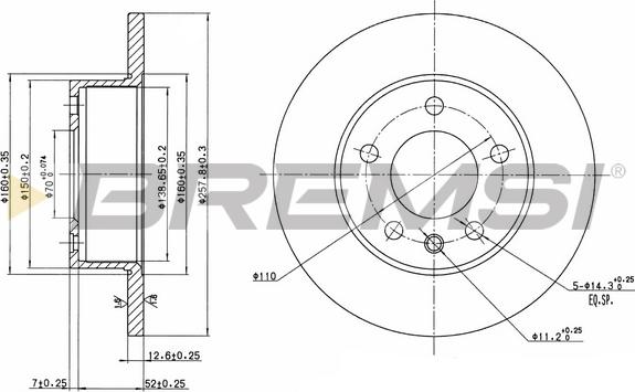 Bremsi CD6131S - Bremžu diski www.autospares.lv