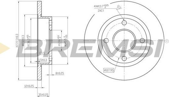 Bremsi CD6845S - Bremžu diski autospares.lv