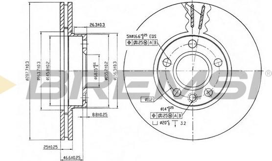 Bremsi CD6846V - Тормозной диск www.autospares.lv