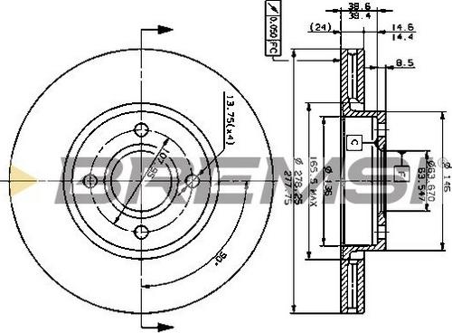 Bremsi CD6801V - Bremžu diski www.autospares.lv