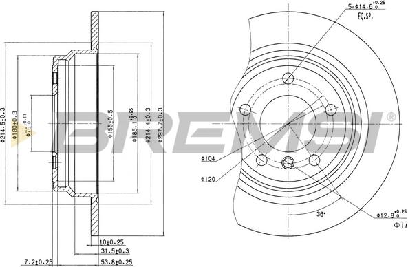 Bremsi CD6835S - Bremžu diski autospares.lv