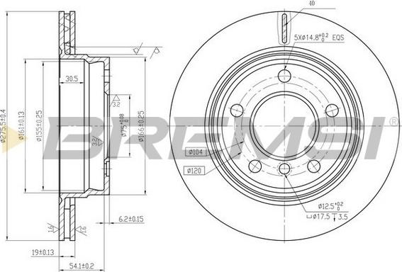 Bremsi CD6831V - Тормозной диск www.autospares.lv