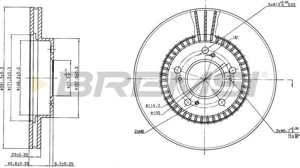 Bremsi CD6829V - Bremžu diski www.autospares.lv