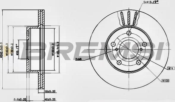 Bremsi CD6876V - Brake Disc www.autospares.lv