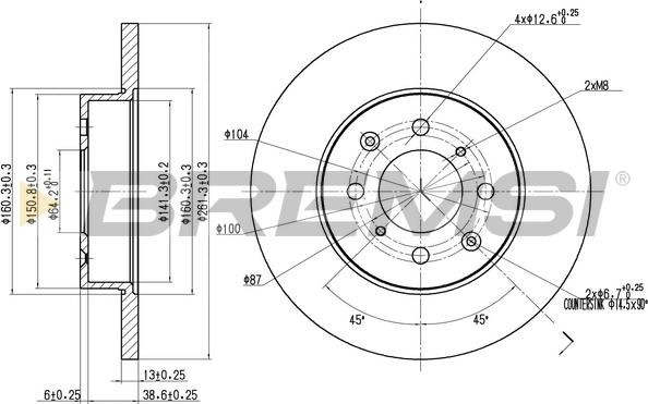 Bremsi CD6872S - Brake Disc www.autospares.lv