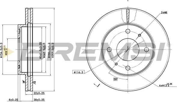 Bremsi CD6390V - Bremžu diski www.autospares.lv