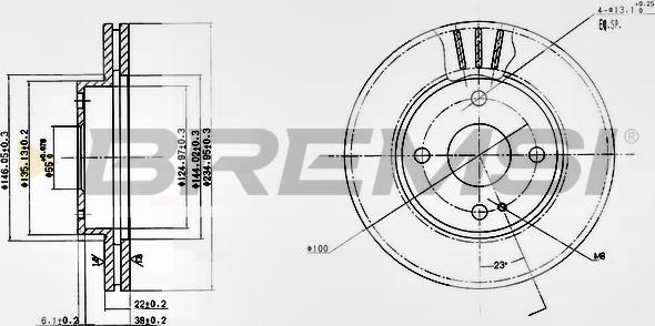 Bremsi CD6393V - Bremžu diski www.autospares.lv