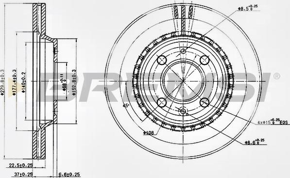 Bremsi CD6397V - Bremžu diski www.autospares.lv