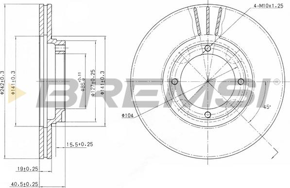 Bremsi CD6389V - Bremžu diski www.autospares.lv