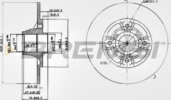 Bremsi CD6333S - Bremžu diski autospares.lv