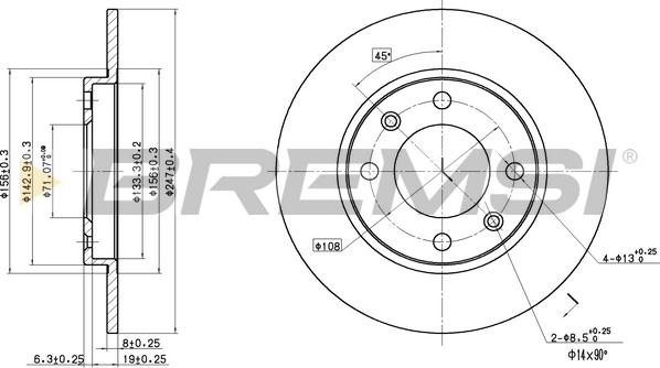 Bremsi CD6244S - Bremžu diski autospares.lv