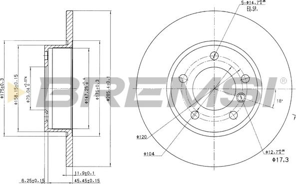 Bremsi CD6248S - Тормозной диск www.autospares.lv