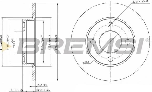 Bremsi CD6216S - Bremžu diski www.autospares.lv