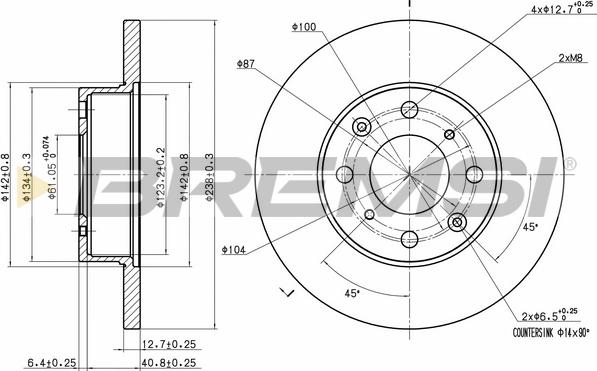 Bremsi CD6285S - Bremžu diski autospares.lv