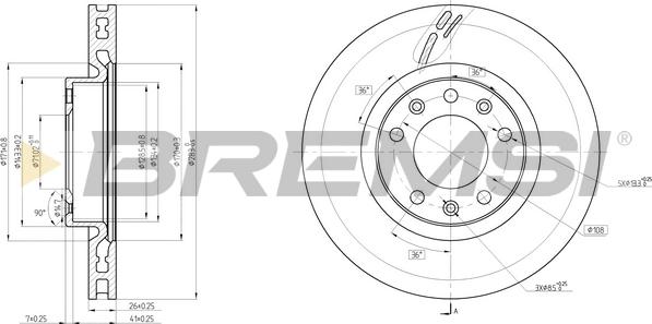 Bremsi CD8405V - Bremžu diski autospares.lv