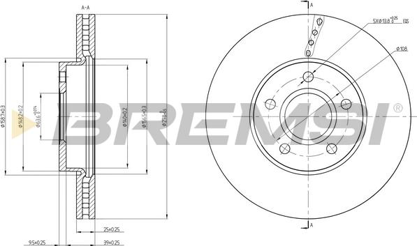 Bremsi CD8509V - Bremžu diski www.autospares.lv