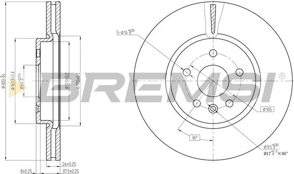 Bremsi CD8684V - Bremžu diski autospares.lv