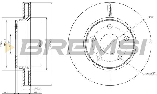 Bremsi CD8098V - Bremžu diski www.autospares.lv