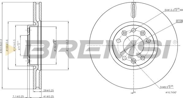 Bremsi CD8156V - Bremžu diski autospares.lv