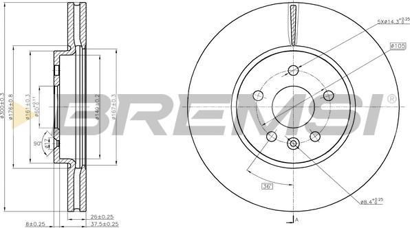 Bremsi CD8385V - Bremžu diski autospares.lv