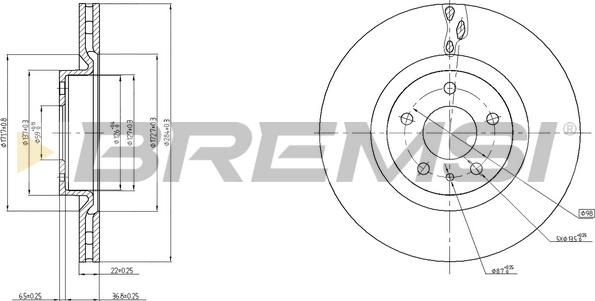 Bremsi CD8329V - Bremžu diski www.autospares.lv