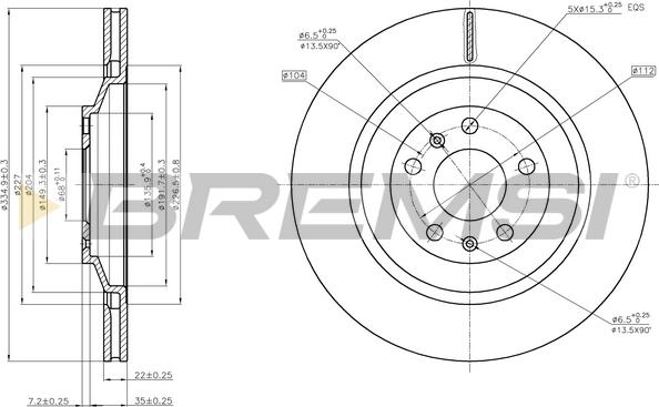 Bremsi CD7935V - Bremžu diski www.autospares.lv