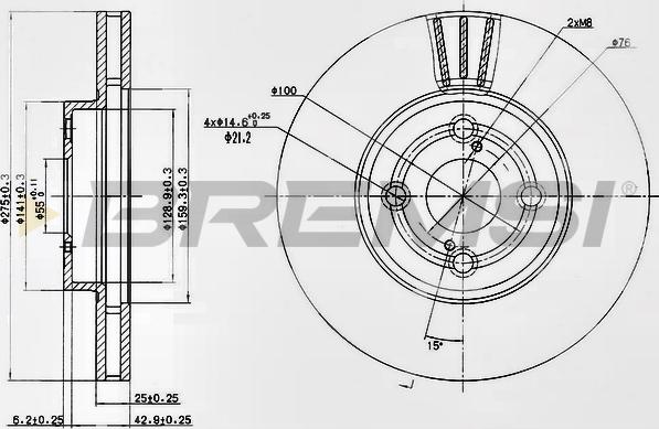 Bremsi CD7461V - Bremžu diski www.autospares.lv