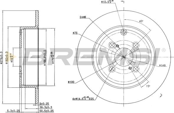 Bremsi CD7421S - Bremžu diski autospares.lv