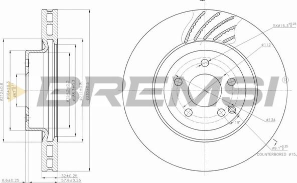 Bremsi CD7595V - Bremžu diski www.autospares.lv