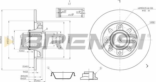 Bremsi CD7561S - Brake Disc www.autospares.lv