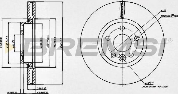 Bremsi CD7567V - Bremžu diski autospares.lv