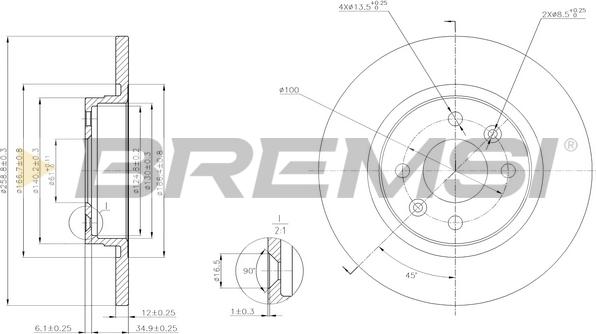 Bremsi CD7502S - Bremžu diski www.autospares.lv