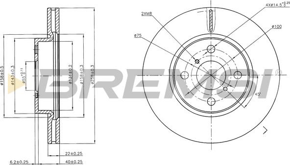 Bremsi CD7587V - Bremžu diski www.autospares.lv