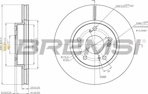 Bremsi CD7539V - Bremžu diski www.autospares.lv