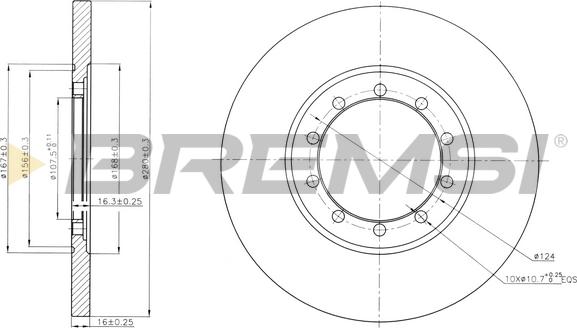 Bremsi CD7537S - Brake Disc www.autospares.lv