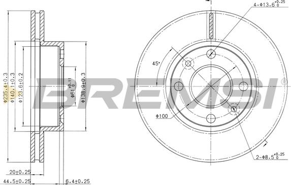 Bremsi CD7521V - Bremžu diski www.autospares.lv