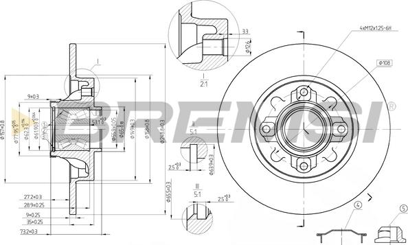 Bremsi CD7695S - Brake Disc www.autospares.lv