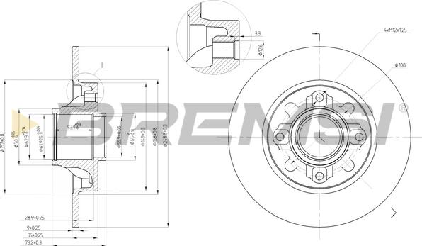 Bremsi CD7696S - Brake Disc www.autospares.lv