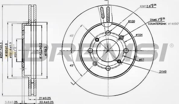 Bremsi CD7610V - Brake Disc www.autospares.lv