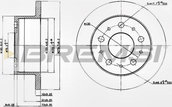 Bremsi CD7145S - Brake Disc www.autospares.lv