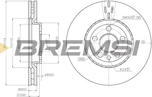 Bremsi CD7165V - Bremžu diski autospares.lv