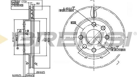 Bremsi CD7130V - Тормозной диск www.autospares.lv