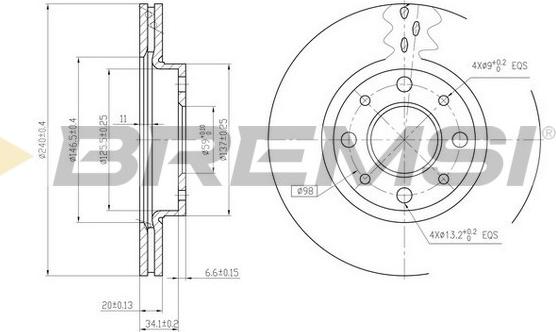 Bremsi CD7179V - Bremžu diski www.autospares.lv