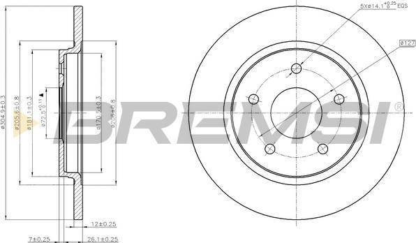 Bremsi CD7808S - Bremžu diski autospares.lv