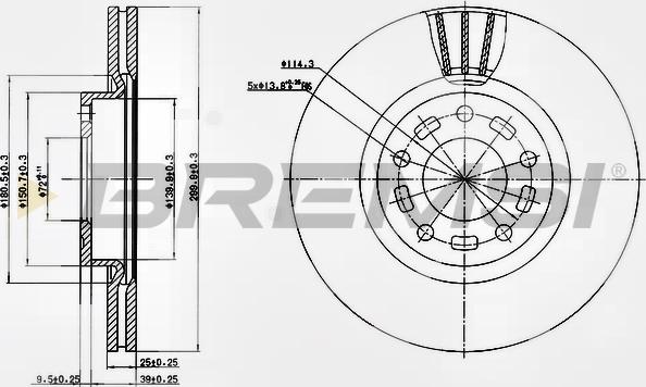 Bremsi CD7312V - Bremžu diski www.autospares.lv